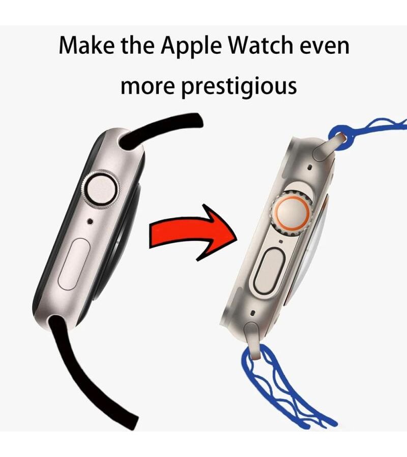 Tempered Film Protective Case Compatible With Apple Watch 46mm 42mm 45mm 44mm 41mm Titanium Hard PC Frame Ultra Appearance Shockproof Scratch Resistant - Image 3