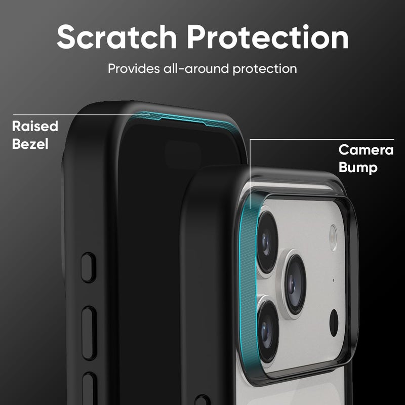 FLOLAB Surtect Tri-Fusion Magnetic for iPhone 17 Pro Case Protective Slim Design Magsafe Compatible Military Grade - Black Clear - Image 5