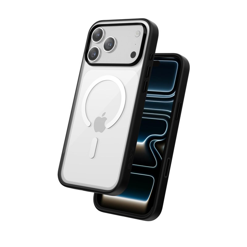 FLOLAB Surtect Tri-Fusion Magnetic for iPhone 17 Pro Case Protective Slim Design Magsafe Compatible Military Grade - Black Clear - Image 1