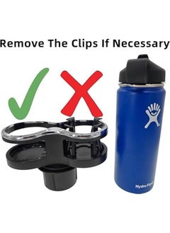 HOOKOR 2 in 1 Large Car Cup Holder Extender Adapter with Adjustable Base, Wider Diameter, Universal Car Cup Holder and Organizer for Snack Bottles Cups Drinks New Upgraded  - Image 2