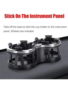 HOOKOR 2 in 1 Large Car Cup Holder Extender Adapter with Adjustable Base, Wider Diameter, Universal Car Cup Holder and Organizer for Snack Bottles Cups Drinks New Upgraded  - Image 4