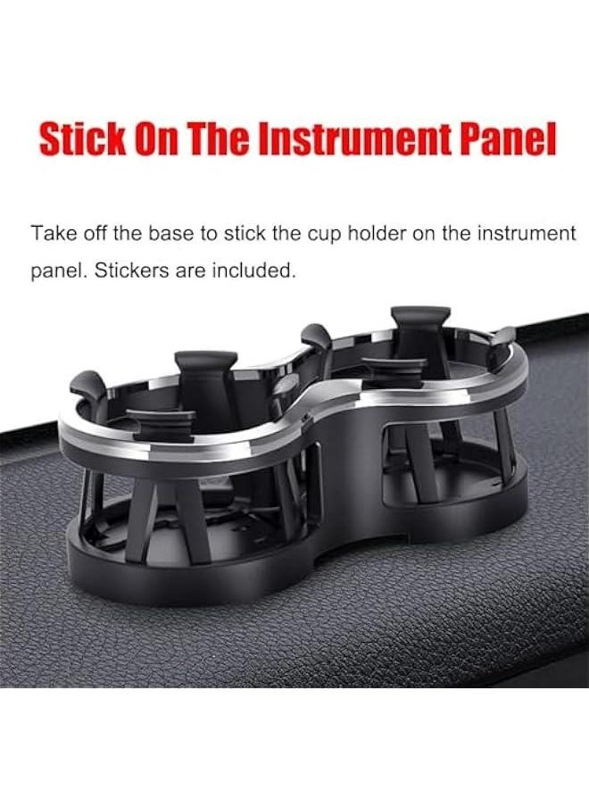 HOOKOR - 2 in 1 Large Car Cup Holder Extender Adapter with Adjustable Base, Wider Diameter, Universal Car Cup Holder and Organizer for Snack Bottles Cups Drinks New Upgraded - Image 1