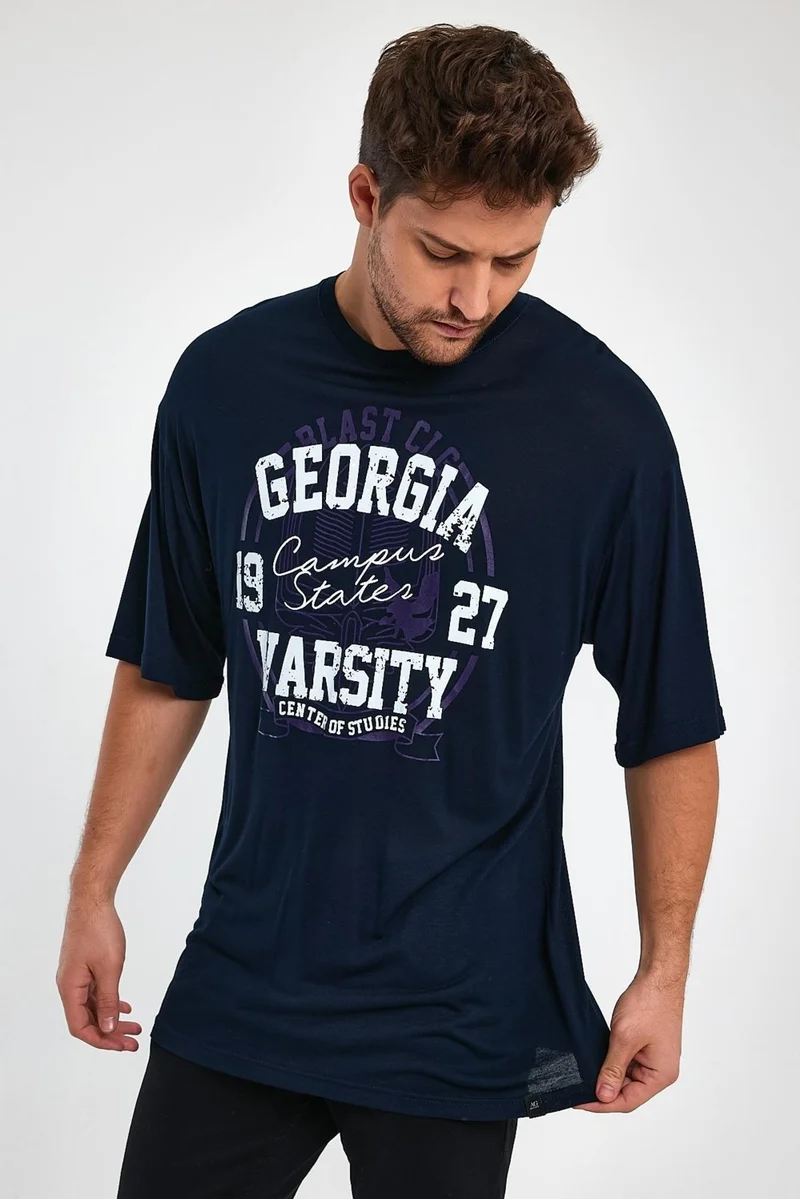 الكسندر جاردي Printed Oversize T-Shirt (E23-0046 01)