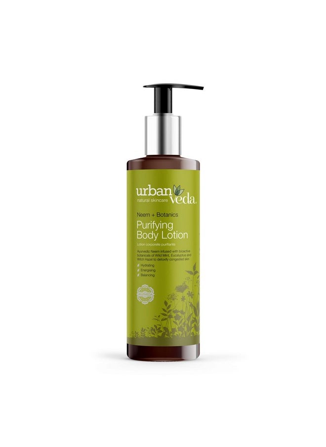 urban Veda Urban Veda Natural Skin Care Purifying Neem Body Lotion, Moisturizer Oily Skin, Moisturizer Acne Prone Skin, Nourishing Body Lotion, Detoxify Congested Skin  - Image 1