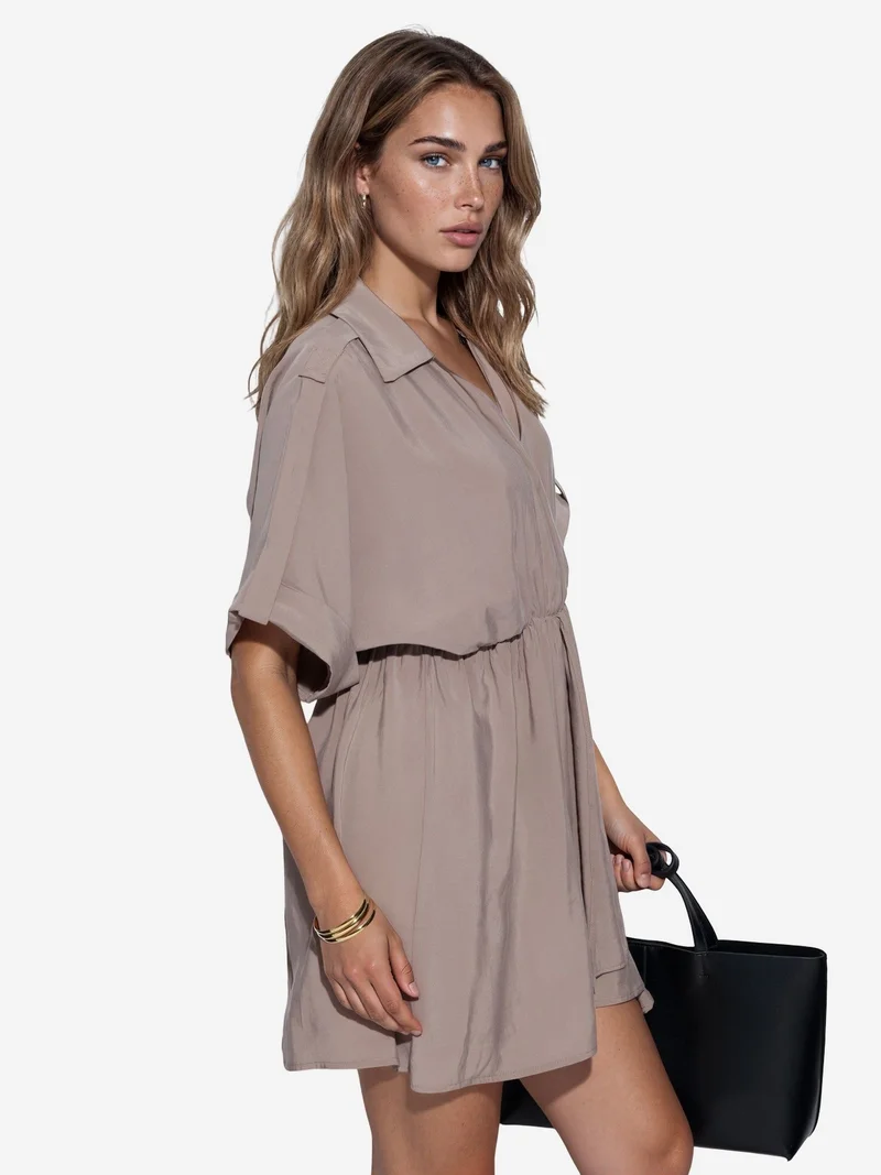 Busem BUSEM Textured Mini Wrap Dress