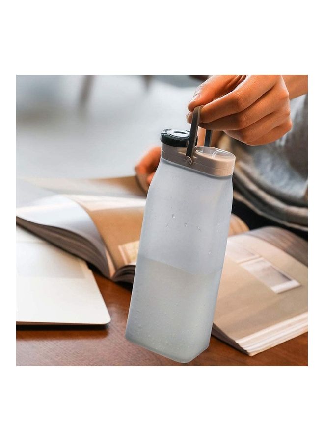 Loquat Collapsible Silicone Water Bottle Clear - Image 4