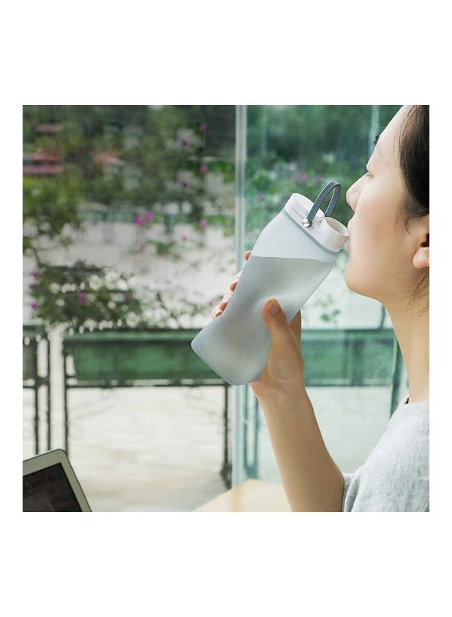 Loquat Collapsible Silicone Water Bottle Clear - Image 2