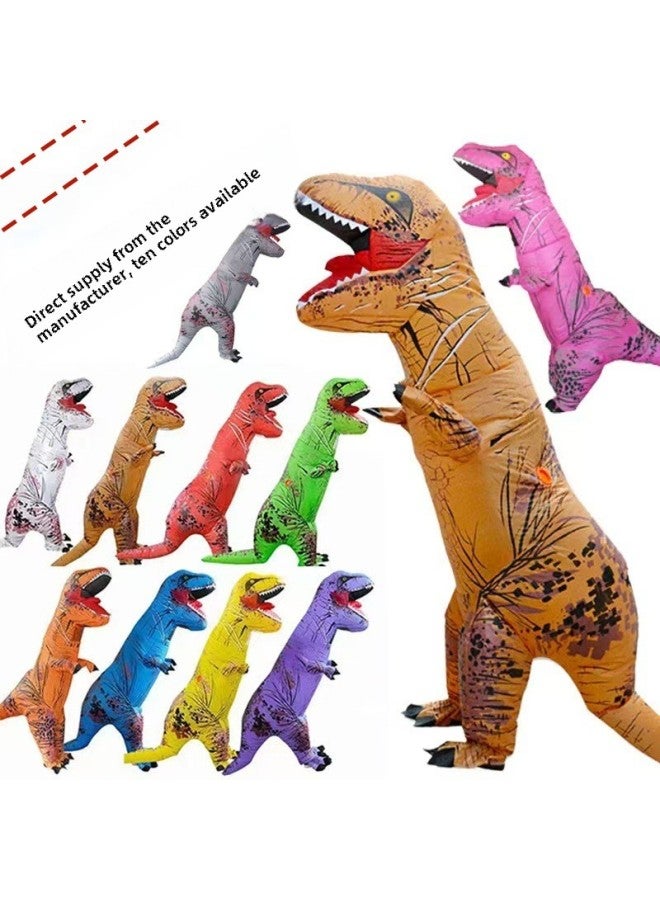 Loquat T-Rex Inflatable Suit Adult Costume Inflatable Suit Children Dinosaur Inflatable Cospiay Costume-Color:Light Blue Big-headed Dinosaur-Specifications:Children's Model - Image 2