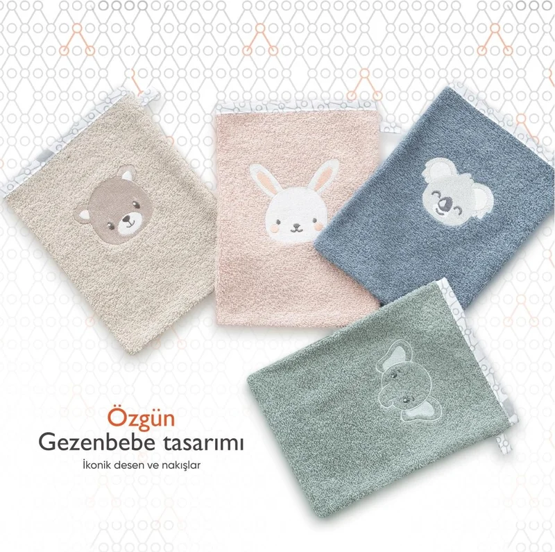 Gezenbebe Hero Embroidered Baby and Kids Bath Bag Elephant