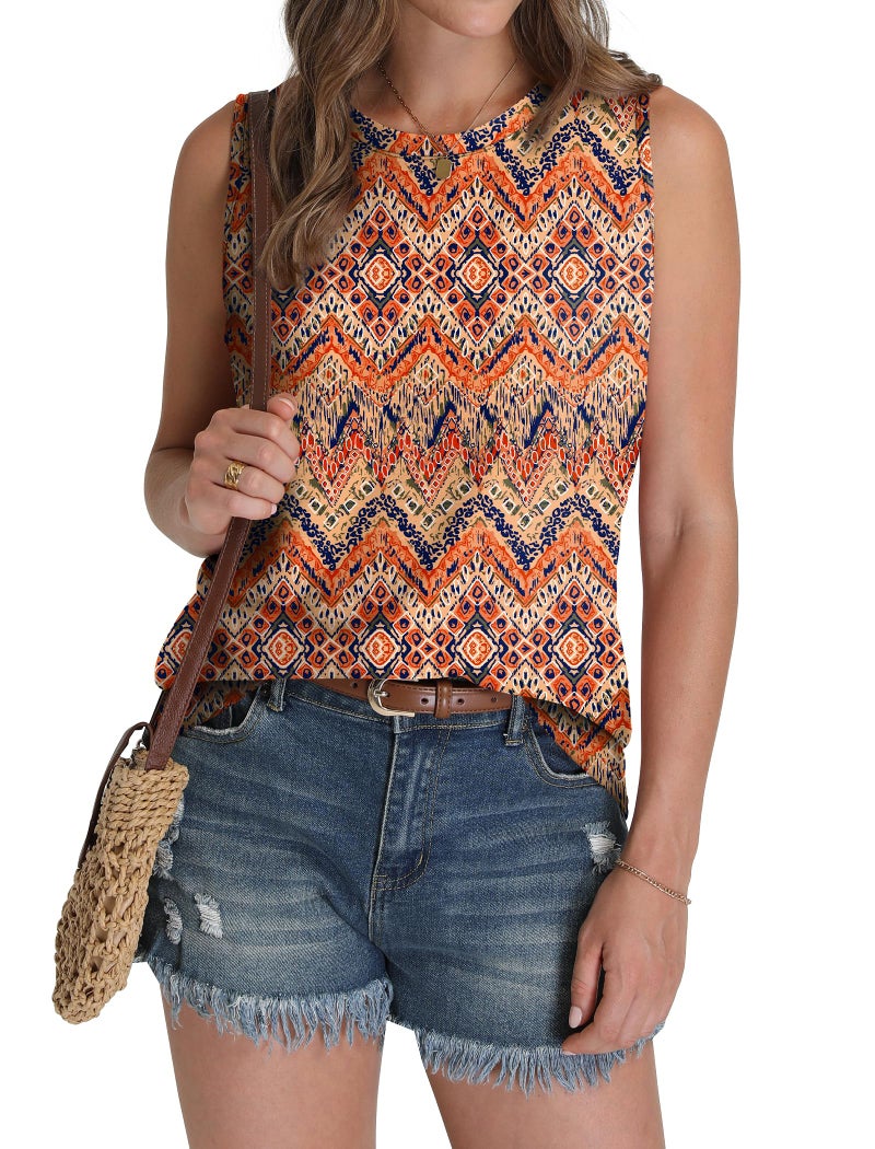 Sampeel Womens Tank Tops Loose Casual Summer Tops for Women 2026 Trendy Floral Ladies Blouses S - Image 3