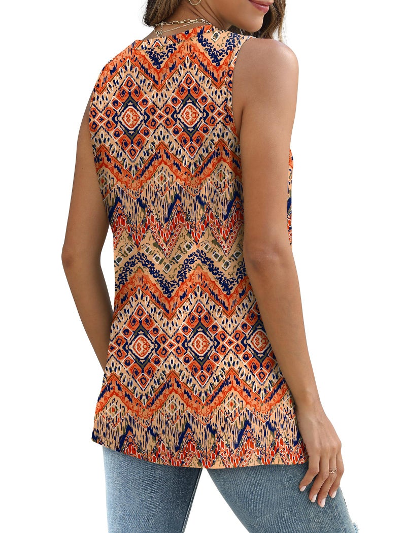 Sampeel Womens Tank Tops Loose Casual Summer Tops for Women 2026 Trendy Floral Ladies Blouses S - Image 5