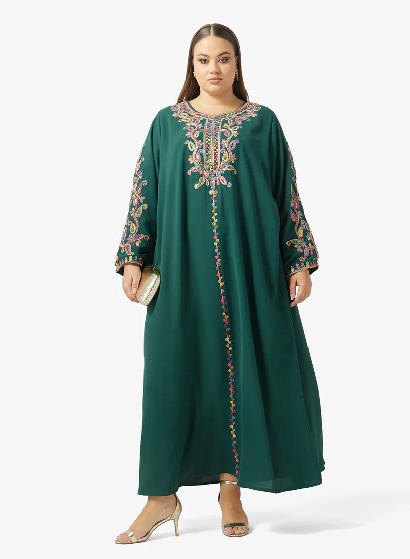 Khizana  Plus Size Embroidered Jalabiya for Women | Best Price UAE