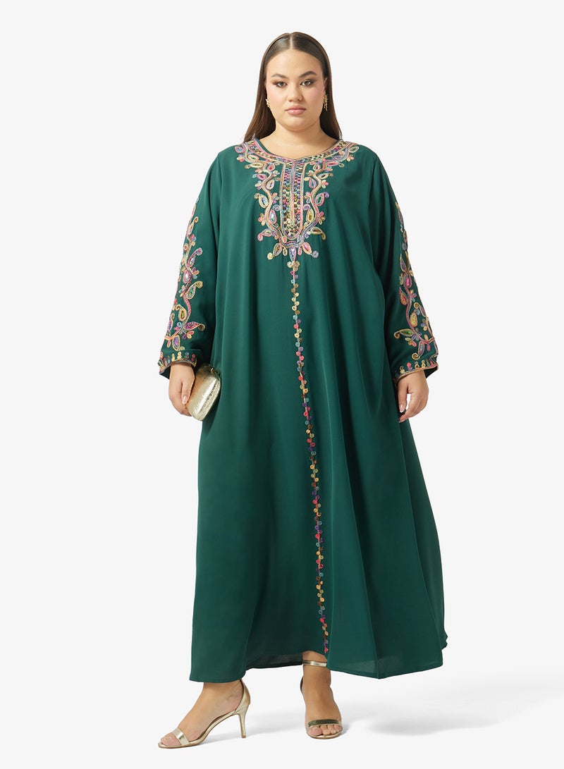 خزانة جلابية مطرزة بمقاس كبير - Image 4