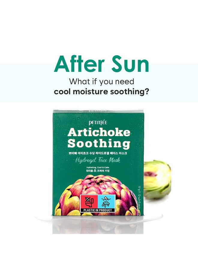 Petitfee Artichoke Soothing Hydrogel Face Mask - Image 4