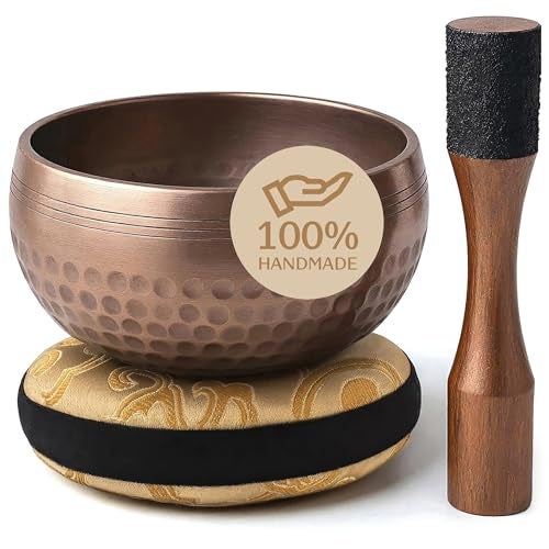 Silent Mind Tibetan Singing Bowl Set – Easy to Play & Beginner Friendly Meditation Bowl with Cushion & Mallet | Stress Relief & Mindfulness | Gift-Ready - Image 1