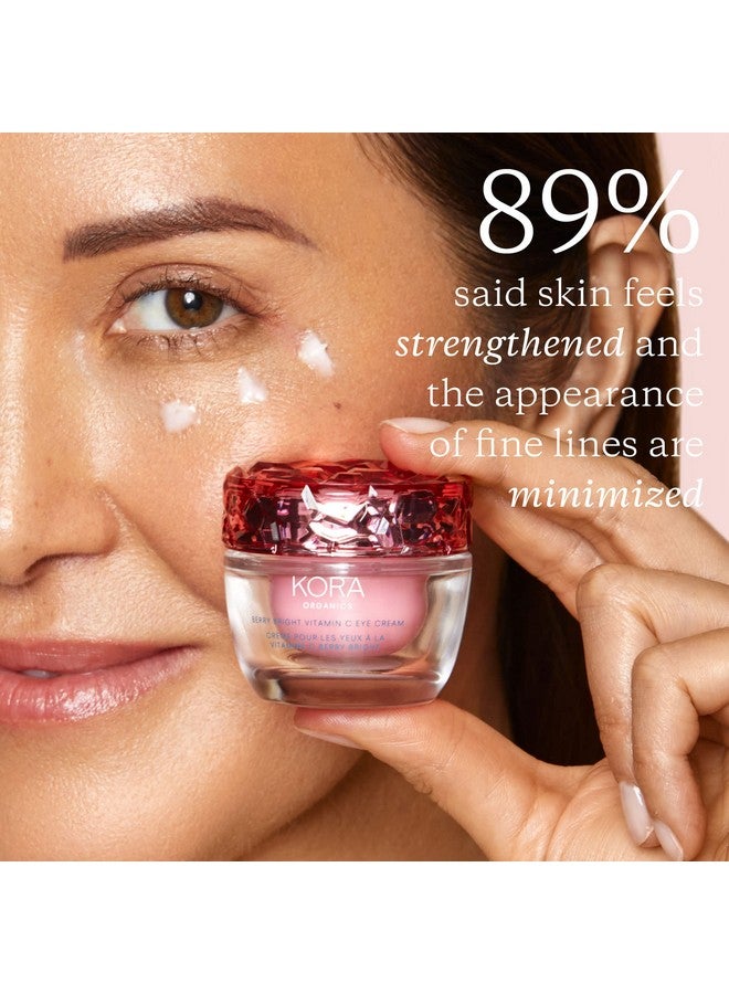 كورا أوجانيكس كريم بيري برايت لشد العين بفيتامين C يرطب ويقوي، عضوي معتمد، لم يتم الإساءة إلى الحيوانات لتصنيعه، قابل لإعادة التعبئة، 0.50 أونصة سائلة - Image 4