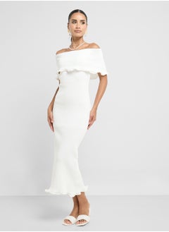 Ginger Off Shoulder Bodycon Midi Dress  - Image 1