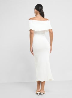 Ginger Off Shoulder Bodycon Midi Dress  - Image 2