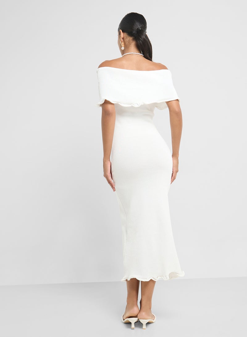 Ginger Off Shoulder Bodycon Midi Dress - Image 2