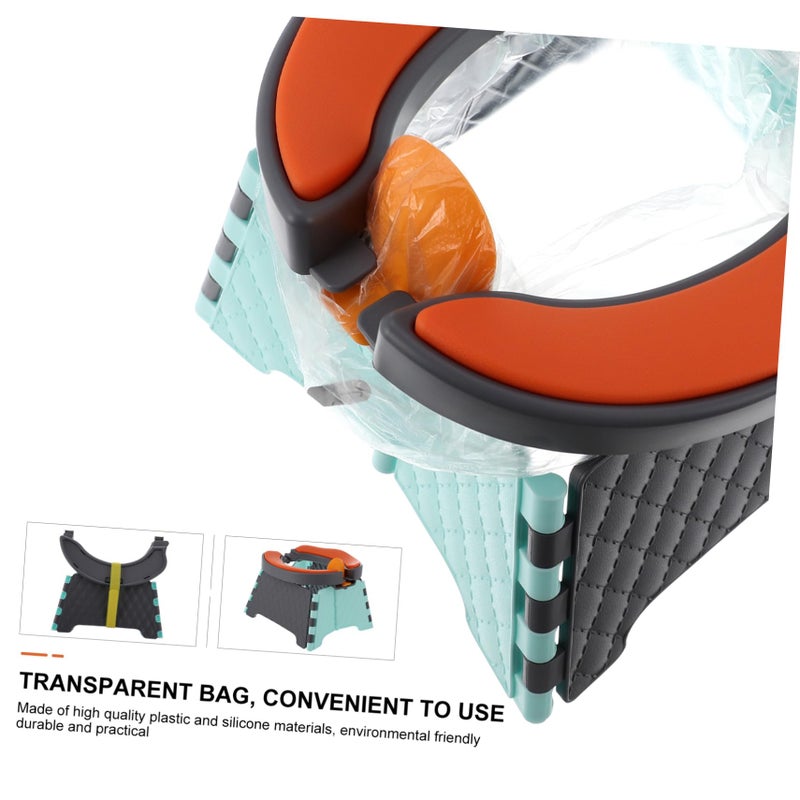 Foldable Toilet Training Seat For Kids Travel With Cleaning Bags Lightweight Portable Potty For Car Home And Outdoor Use - Image 5