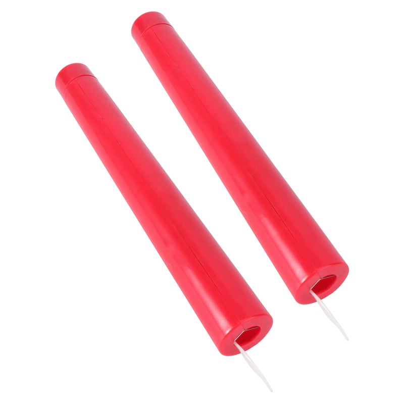 1 Pair Flameless Candle Flickering Smokeless Candle for Home Wedding Decoration Without Battery Red - Image 1
