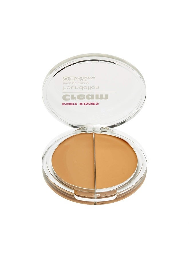 Ruby Kisses Cream Foundation 3D Face Creator 2-Color Foundation and Concealer, 12 Hour Wear Long Lasting, Medium to Full Coverage (Level 9) - Image 2