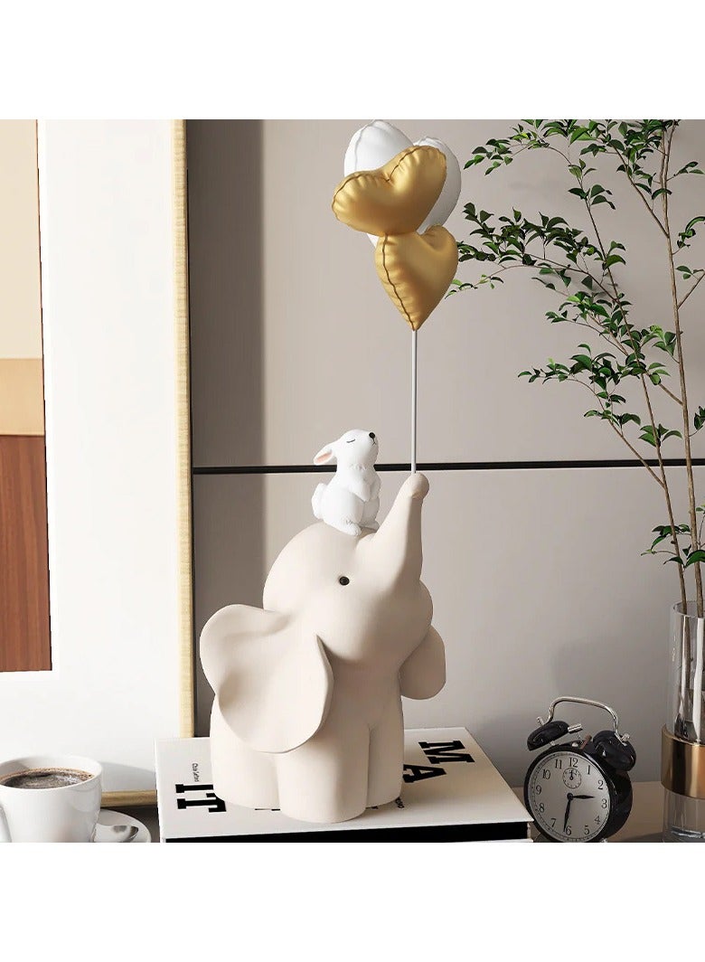Creative Elephant Statue Balloon Little Rabbit Art Versatile Ornament Bookshelf Office Home Modern Decoration - Image 2
