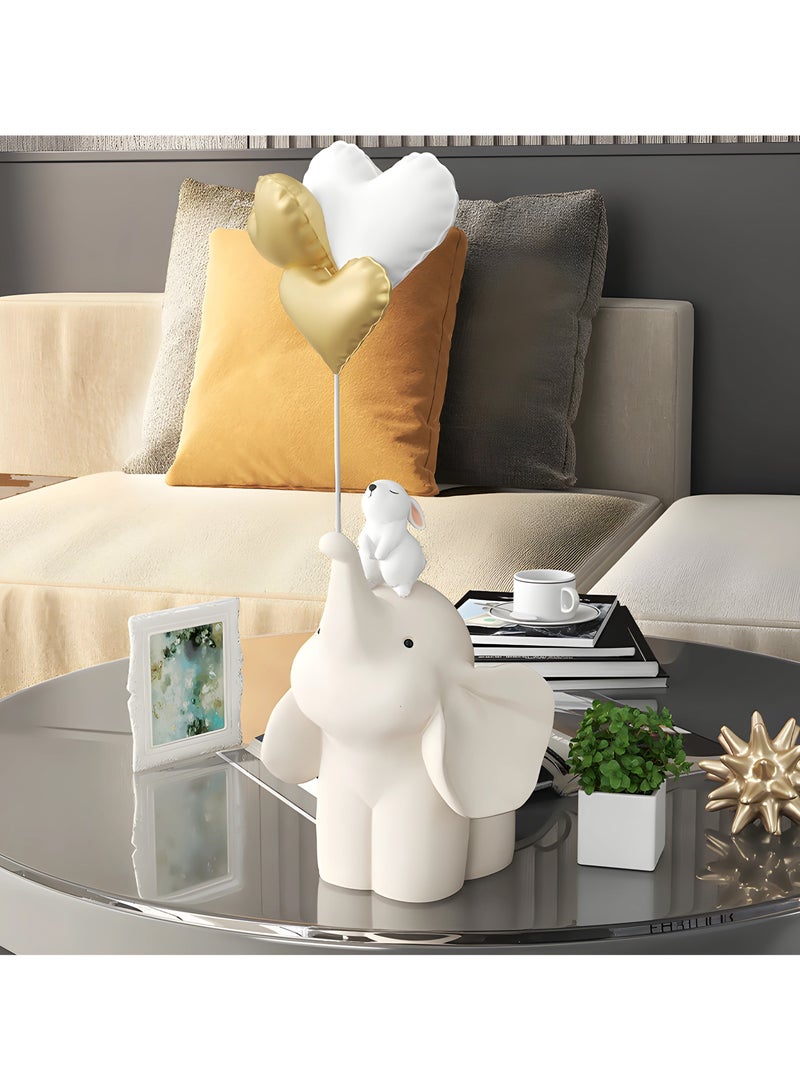 Creative Elephant Statue Balloon Little Rabbit Art Versatile Ornament Bookshelf Office Home Modern Decoration - Image 3