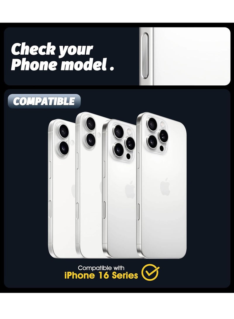 حزمة 4 متوافقة مع آيفون 16/16 بلس/16 برو/16 برو ماكس واقي زر التحكم في الكاميرا، زجاج مقسى عالي الدقة حماية قوية - أزرق - Image 2