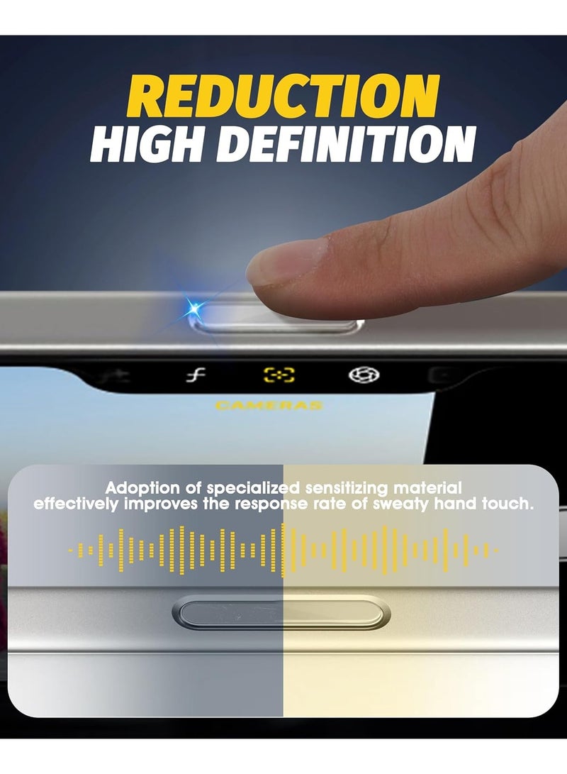 حزمة 4 متوافقة مع آيفون 16/16 بلس/16 برو/16 برو ماكس واقي زر التحكم في الكاميرا، زجاج مقسى عالي الدقة حماية قوية - أزرق - Image 3