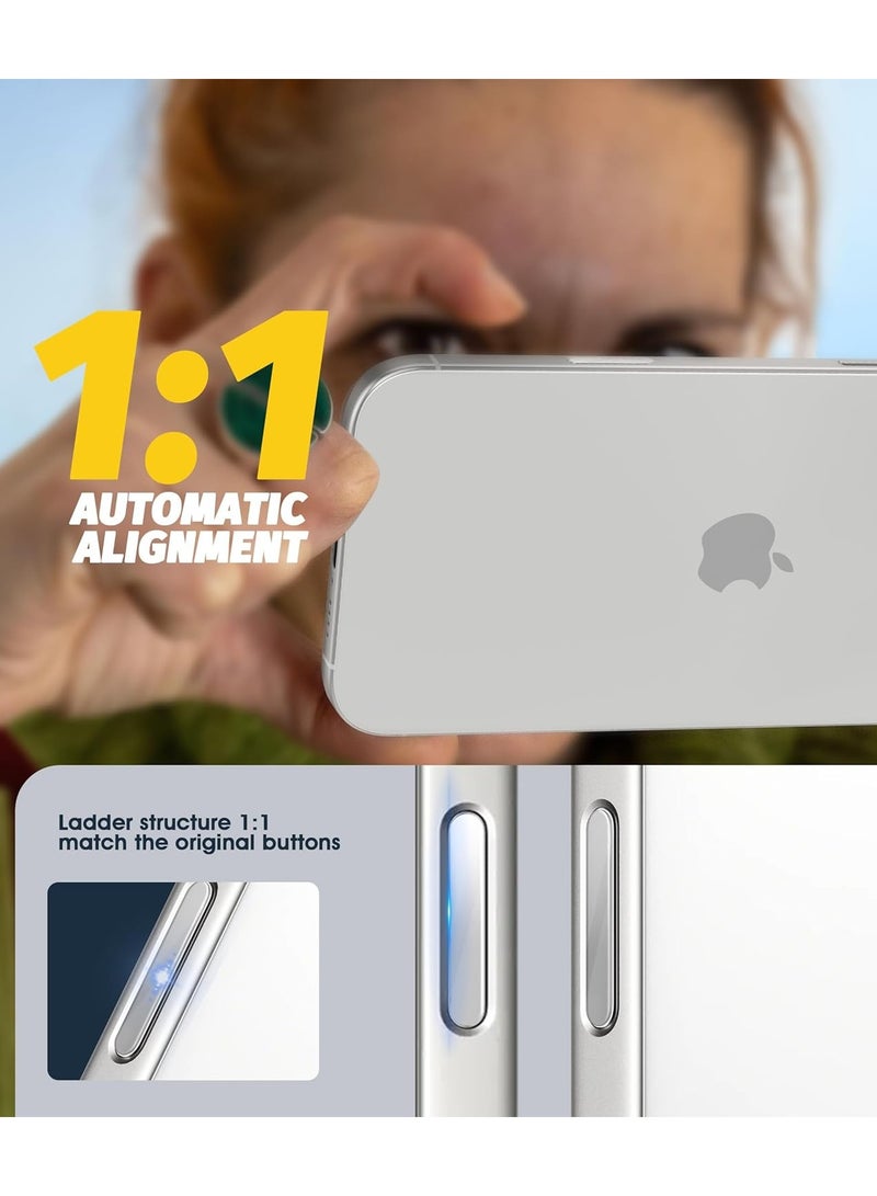 حزمة 4 متوافقة مع آيفون 16/16 بلس/16 برو/16 برو ماكس واقي زر التحكم في الكاميرا، زجاج مقسى عالي الدقة حماية قوية - أزرق - Image 4