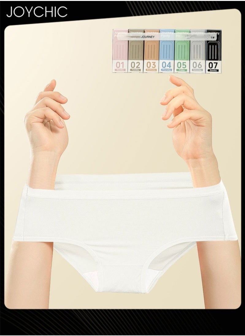 Joychic - Weekly Enjoy 7 Pack of Boxed Lady Pure Cotton Disposable Underwear Skin-friendly Breathable Underpants High Stretch Panties for Pregnant Women Confinement Daily Travel Hotel - Image 1