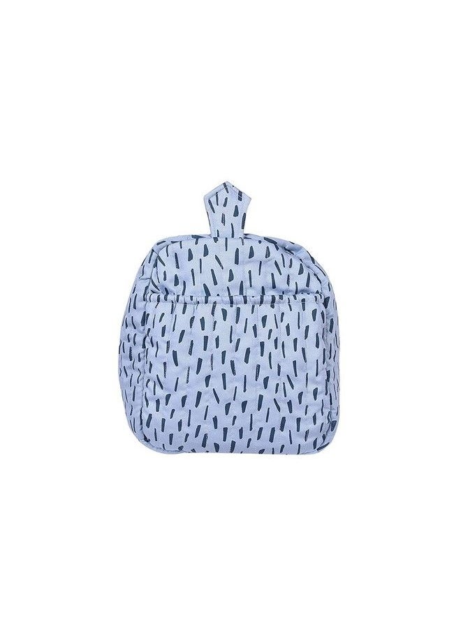 MOM'S HOME - Born Baby Organic Cotton Travel Bag Diaper Multipurpose Carry Bags For Mothers (Blue Large) - Image 1