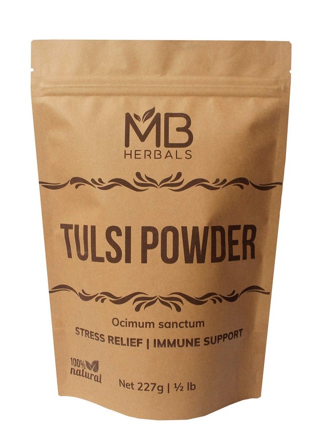 MB Herbals Organic Tulsi Powder 8 Oz / 0.5 Lb (227G) ; Usda Certified Organic Tulsi Powder ; Ocimum Sanctum Tulasi ; Premium Quality Diet Supplement ; For A Refreshing Cup Of Tulsi Tea - Image 3