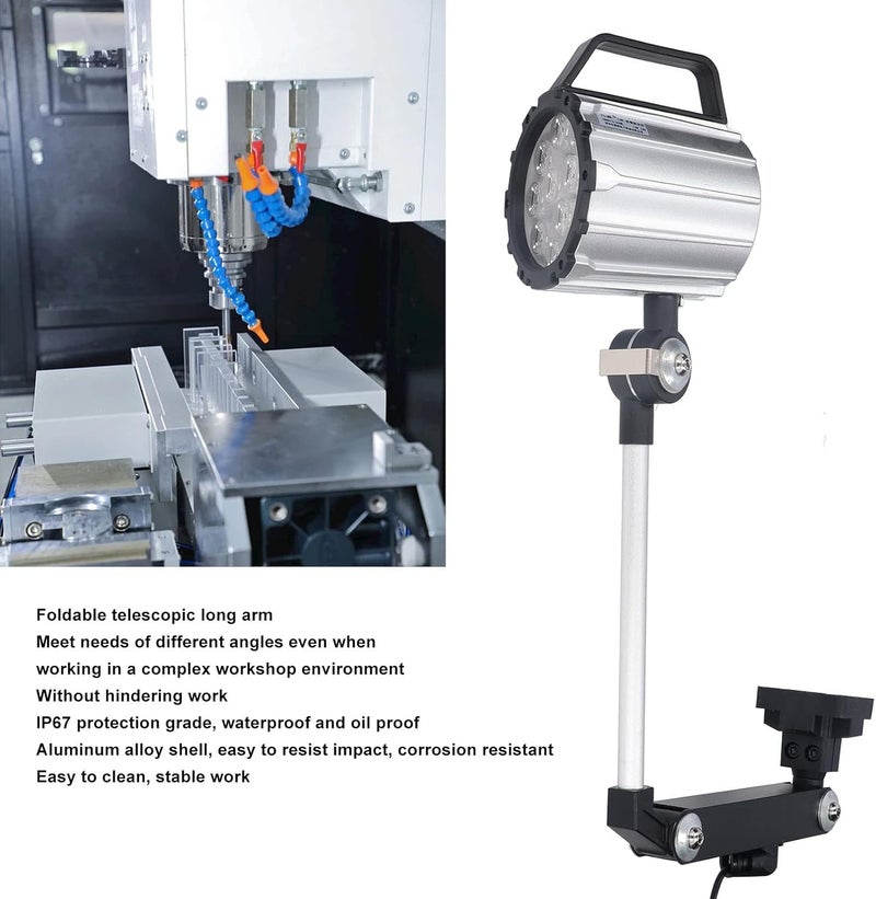 Budget friendly premium quality LED Machine Work Light, Telescopic Long Arm, IP67, 24V 12W, Aluminum Alloy, for CNC Lathe Drill Auto Repair, White Light, with Tube Ventilated design Fixed & portable compatible UV resistant Repeated use friendly design Multi-purpose fine material KSA market compliant quality Durability boost selected material Easy store & transit build Leakproof sealed Longevity optimized build Standard fit Consistent steady quality Stable inert material Ready order processing Practical experience crafted All item simple matching build Quick assemble General compatible design Wet anti slip N/S/C nationwide deliver Multi-use detailed build Transit damage minimized design Global flexible sizing options KSA market popular practical build - Image 1