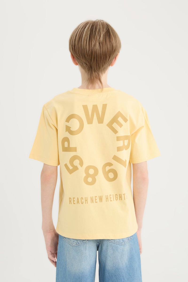 DeFacto Yellow Boy Oversize Fit Printed Short Sleeve T-Shirt Casual - Image 5