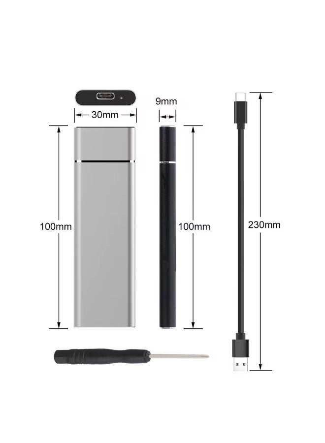 م.ا & ف'س محرك أقراص صلبة خارجي محمول سعة 4 تيرابايت، محركات أقراص صلبة صغيرة SSD، محركات أقراص خارجية ذات حالة صلبة، محرك نسخ احتياطي للكمبيوتر، يدعم USB 3.1 إلى Type-C لنقل بيانات التخزين لأجهزة الكمبيوتر الشخصية التي تعمل بنظام Windows XP وأجهزة الكمبيوتر المحمولة وأجهزة Mac - Image 5