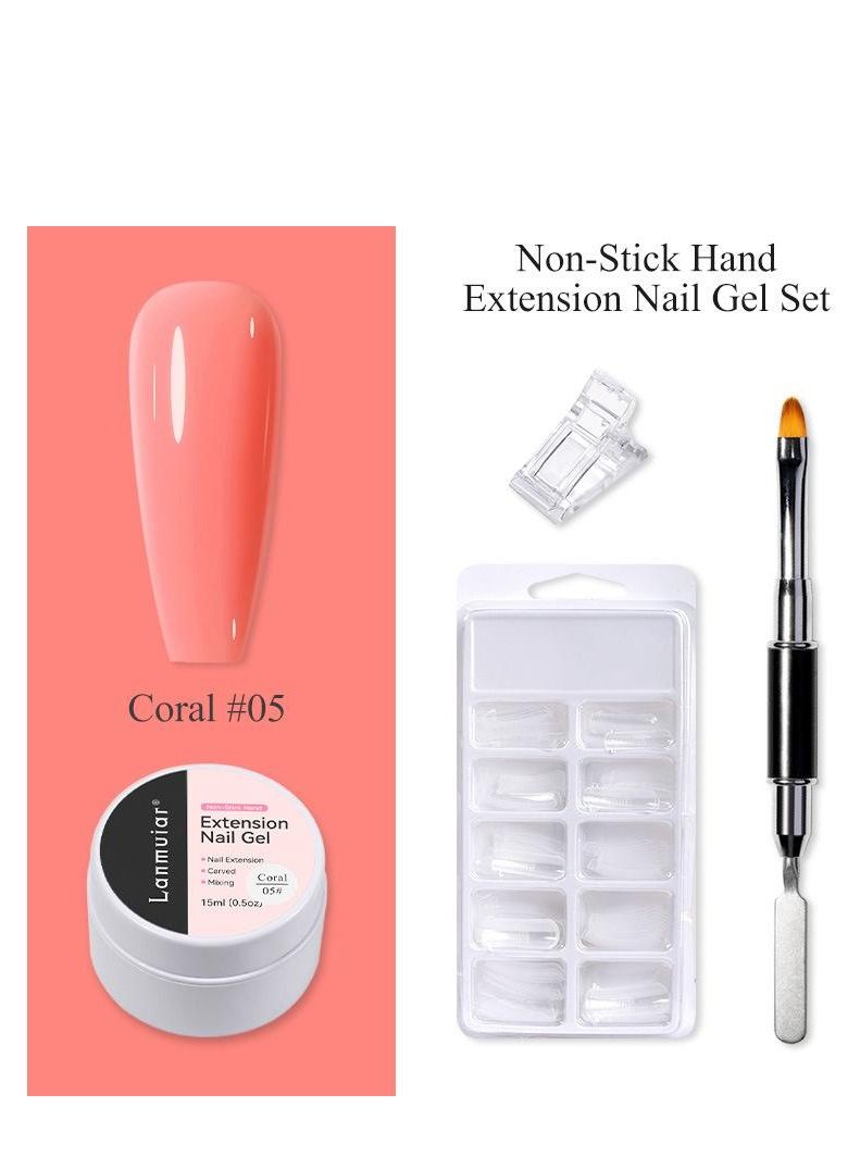 BP 1 Colour Nail Extension Gel Kit Contain 100 Piece Crystal Nail Molds Multicolour - Image 1