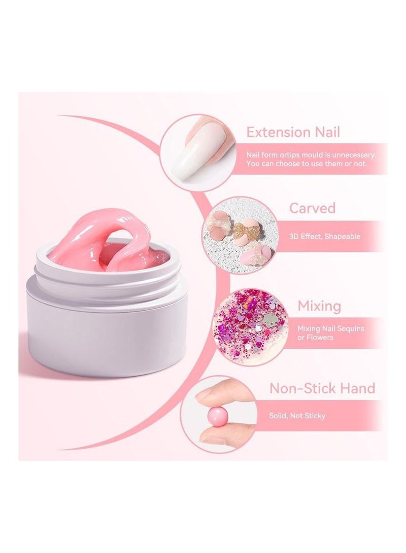 BP 1 Colour Nail Extension Gel Kit Contain 100 Piece Crystal Nail Molds Multicolour - Image 2