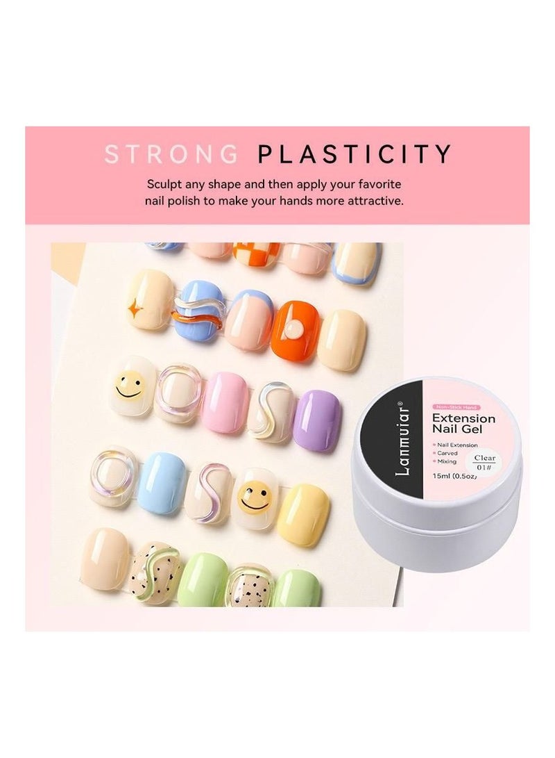 BP 1 Colour Nail Extension Gel Kit Contain 100 Piece Crystal Nail Molds Multicolour - Image 4