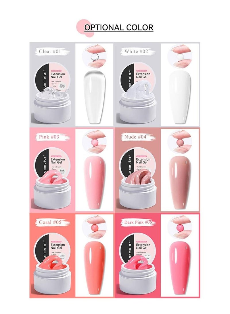 BP 1 Colour Nail Extension Gel Kit Contain 100 Piece Crystal Nail Molds Multicolour - Image 5