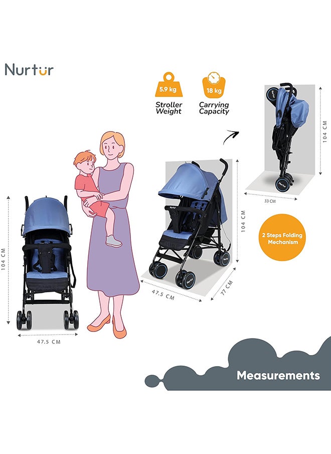 Nurtur عربة أطفال، أزرق فاتح، 0-36 شهر  - Image 5