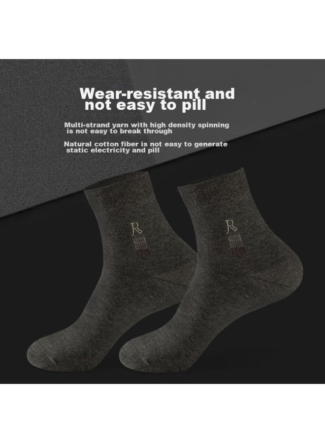 Good Man Visit Liangrenfang Socks For Men, 7a Grade Antibacterial, 100% Pure Cotton, Sweat-absorbing, Wear-resistant, Odor-resistant Men's Socks, Cotton Summer Mid-calf Socks - Image 4