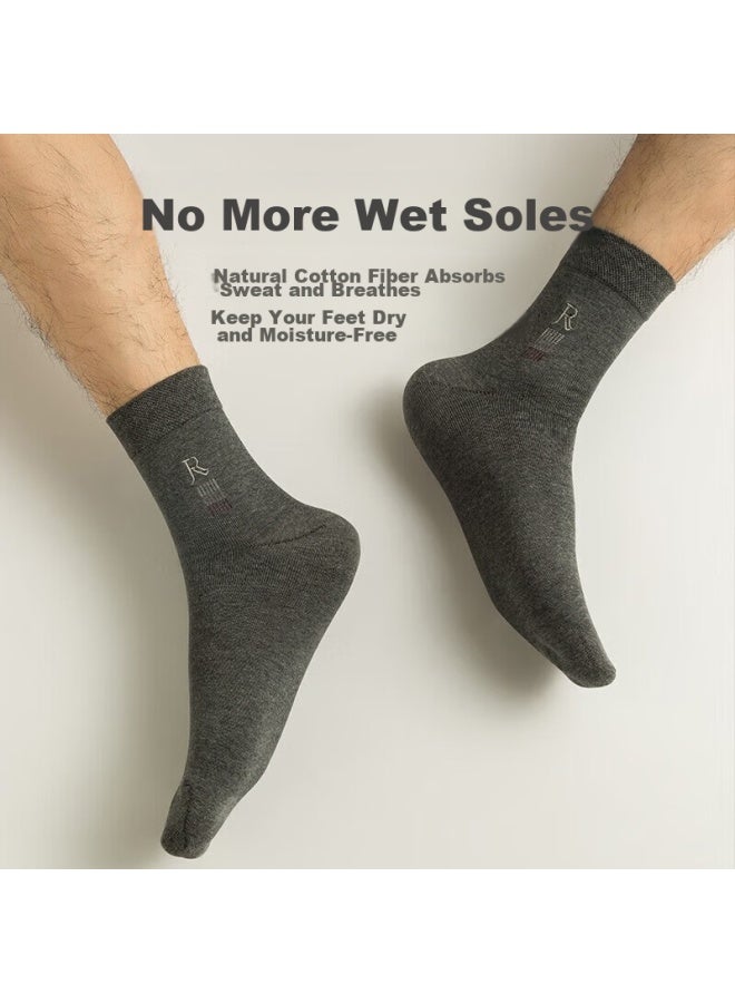 Good Man Visit Liangrenfang Socks For Men, 7a Grade Antibacterial, 100% Pure Cotton, Sweat-absorbing, Wear-resistant, Odor-resistant Men's Socks, Cotton Summer Mid-calf Socks - Image 5