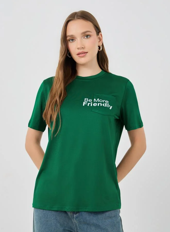 Take Two Slogan Print Oversize T-Shirt