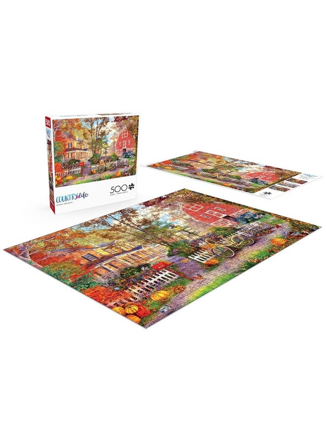 Buffalo Games ألعاب بوفالو - حياة ريفية - منزل ريفي في الخريف - 500 قطعة لغز - Image 4