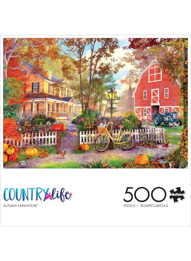 Buffalo Games ألعاب بوفالو - حياة ريفية - منزل ريفي في الخريف - 500 قطعة لغز - Image 5