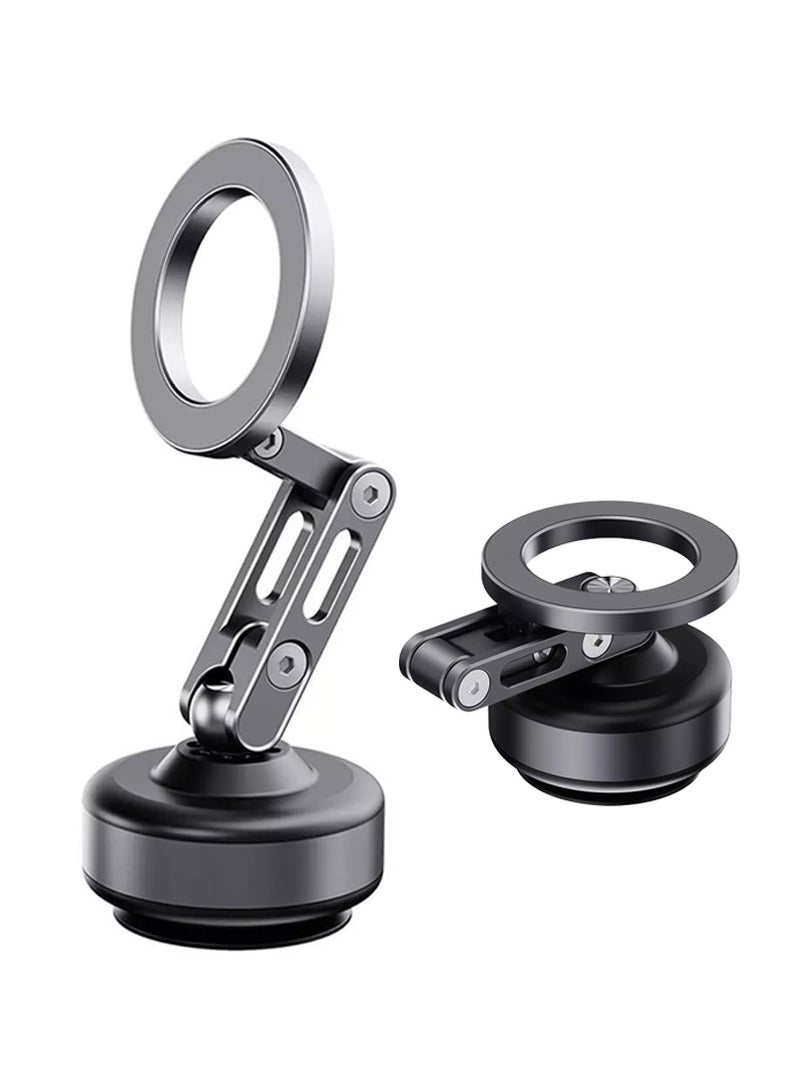 SASKA Vacuum Suction Magnetic Phone Holder X93 (Gray) - 360° Rotation Portable Magnetic Bracket for Glass, Screens, Wall Tiles, Most Surfaces - Image 1