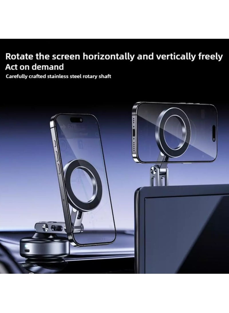 SASKA Vacuum Suction Magnetic Phone Holder X93 (Gray) - 360° Rotation Portable Magnetic Bracket for Glass, Screens, Wall Tiles, Most Surfaces - Image 3