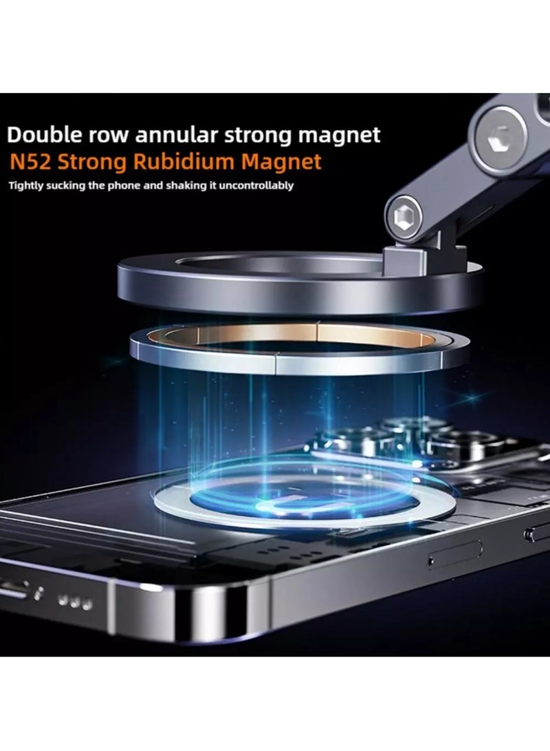 SASKA Vacuum Suction Magnetic Phone Holder X93 (Gray) - 360° Rotation Portable Magnetic Bracket for Glass, Screens, Wall Tiles, Most Surfaces - Image 4